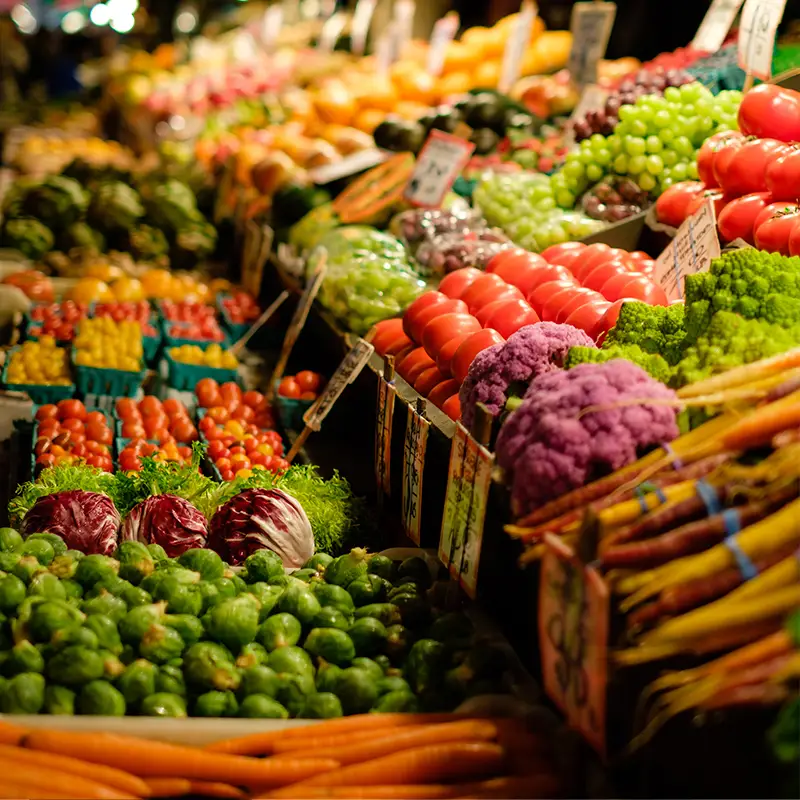 Ecología en la venta de verduras